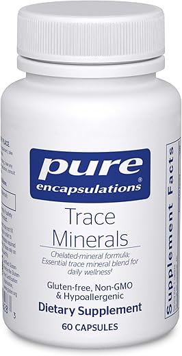 Trace Minerals – Suplemento Multimineral – Suporte ao Metabolismo – 60 cápsulas - Pure Encapsulations