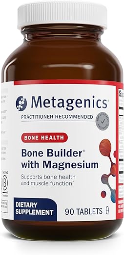 Bone Builder com Magnésio – Suporte Ósseo – Suplemento Mineral Completo – com Cálcio, Vitamina D – 120 cápsulas - Metagenics
