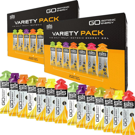 TransAtlantic Treasures - SiS Science In Sport Géis Energéticos para Corrida, Ricos em Eletrólitos, Hidratação Ideal, Pack com Variedade de Sabores, Vegano, Sem Glúten