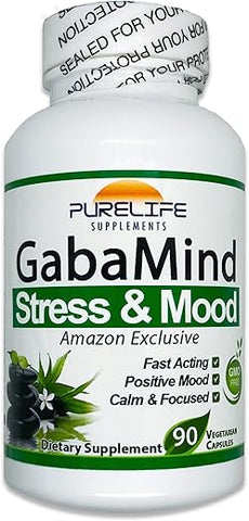 GabaMind – Fórmula Original [Exclusivo Amazon]. Livre de GMO e Vegetariano (90 Cápsulas) - purelife