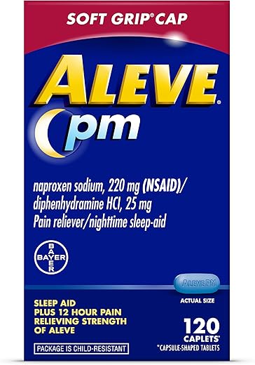 PM – Alívio da Dor e Auxílio para Dormir, Caplets de Naproxeno Sódico - Aleve