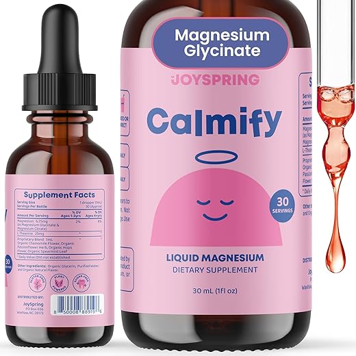 Calmify Magnésio Glicinato JoySpring – Suplemento Relaxante em Cápsulas 500mg