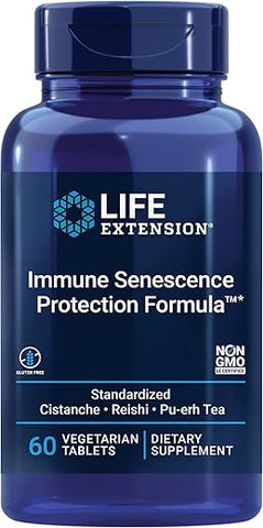 Fórmula de Imunossenescência com Cistanche Padronizada, Reishi e Chá PU-ERH, 60 Comprimidos Vegetarianos - Life Extension