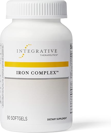 Complexo de Ferro – 50 mg de Ferro por Porção – Suporta Energia e Resistência – 90 Softgels - Integrative Therapeutics