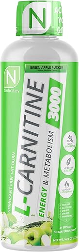 L-Carnitina 3000mg – Transforme em Combustível – Maçã Verde – 31 Porções - NutraKey