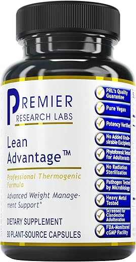 Lean Advantage: Extrato de Café Verde para Perda de Peso, Extrato de Café Verde, Cápsulas de Café, Supressor de Apetite para Mulheres – Marca Premier Research Labs - Premier Research Labs