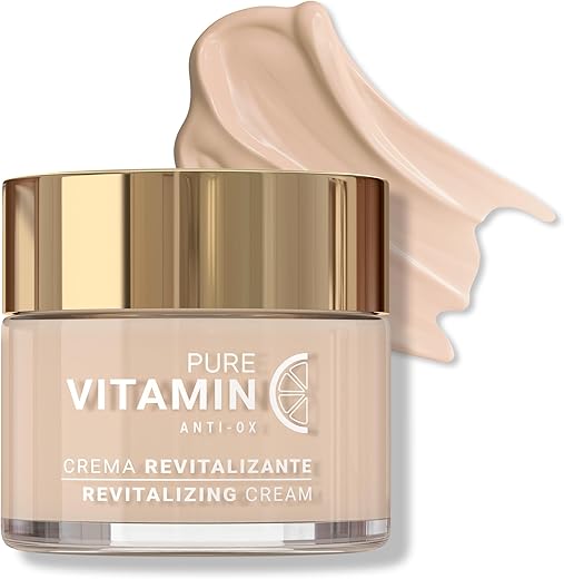Creme Facial Noche Y Dia Vitamina C – Hidratante Anti-Envelhecimento com Ácido Ascórbico – Loção Hidratante para Rugas, Linhas Finas e Tom de Pele Uniforme – Estimula o Colágeno – 60mL (2,04 fl oz)