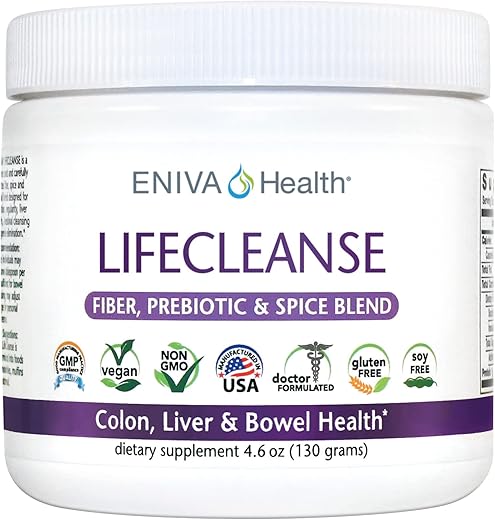 Eniva Health - Eniva LifeCleanse – Pó Complexo de Fibras Naturais (120g)