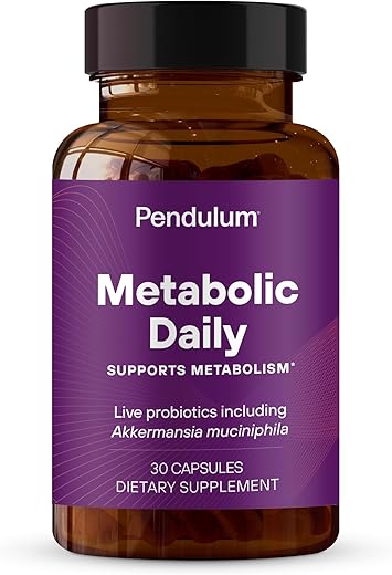 Metabolic Daily com Akkermansia – Suporta o Metabolismo – Mantém os Níveis de Energia – A Única Marca com Akkermansia Viva Patenteada – 30 Cápsulas (1 Pacote) - Pendulum