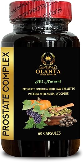 OLANTA TRADE SOLUTION - Suplementos de Próstata para Homens – Vitaminas para uma Próstata Saudável, Cápsulas Naturais de Ervas para Próstata, Fórmula de Suplemento para Próstata – 1 Frasco 60 Cápsulas