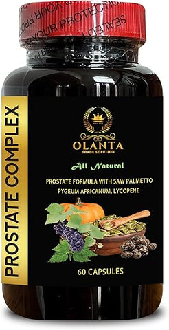 OLANTA TRADE SOLUTION - Suplementos de Próstata para Homens – Vitaminas para uma Próstata Saudável, Cápsulas Naturais de Ervas para Próstata, Fórmula de Suplemento para Próstata – 1 Frasco 60 Cápsulas