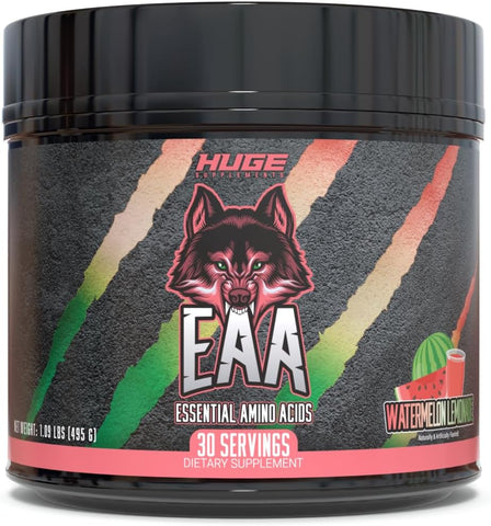 Huge Supplements - Huge EAA: Pó de Aminoácidos Essenciais de Alta Dosagem, 12.85g EAAs