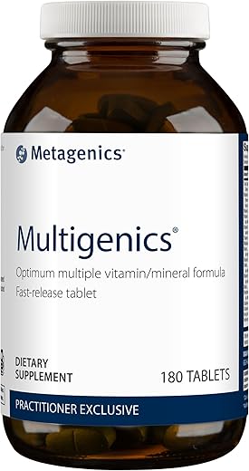 Multigenics – Fórmula Ótima de Vitaminas/Minerais em Comprimidos de Liberação Rápida – 30 Porções - Metagenics
