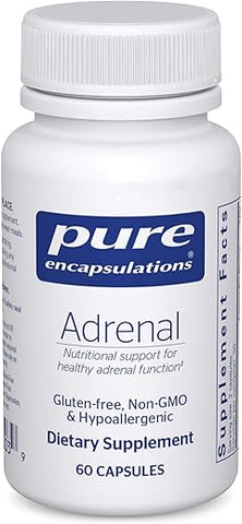 Adrenal | Suporte para Níveis Saudáveis de Cortisol, Fadiga, Moderação do Estresse e Função das Glândulas Adrenais* | 60 Cápsulas - Pure Encapsulations