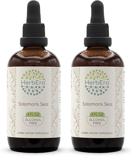 HerbEra - Solomon’s Seal B120 Extrato Herbal Sem Álcool (2 unid.) – Tintura Concentrada de Raiz Seca de Solomon’s Seal (Polygonatum odoratum) – Gotas Líquidas Naturais (2×120 ml)