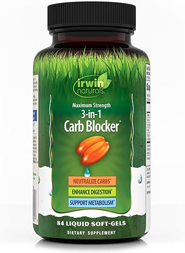 Maximum Strength Bloqueador de Carboidratos 3 em 1 – 84 Comprimidos - Irwin Naturals