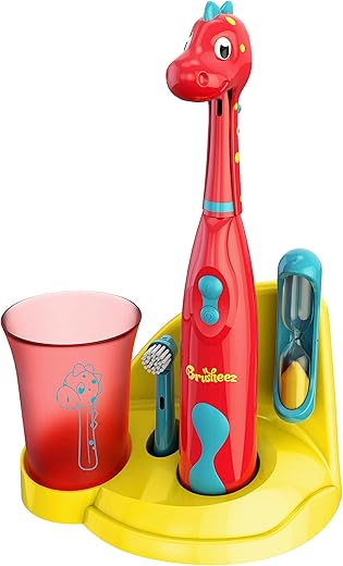 Conjunto de Escova de Dentes Elétrica para Crianças Brusheez® – Seguro – Marca
