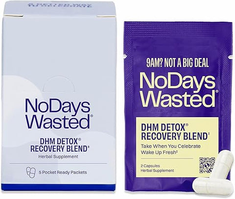No Days Wasted - DHM Detox: Recuperação e Melhor Dia Seguinte – 5 Porções, Tomar à Noite para Resultados Incríveis