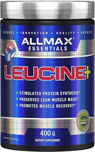 Leucine 5,000 mg – 400 g: Aumente seu desempenho com o poder da Leucina - ALLMAX Nutrition