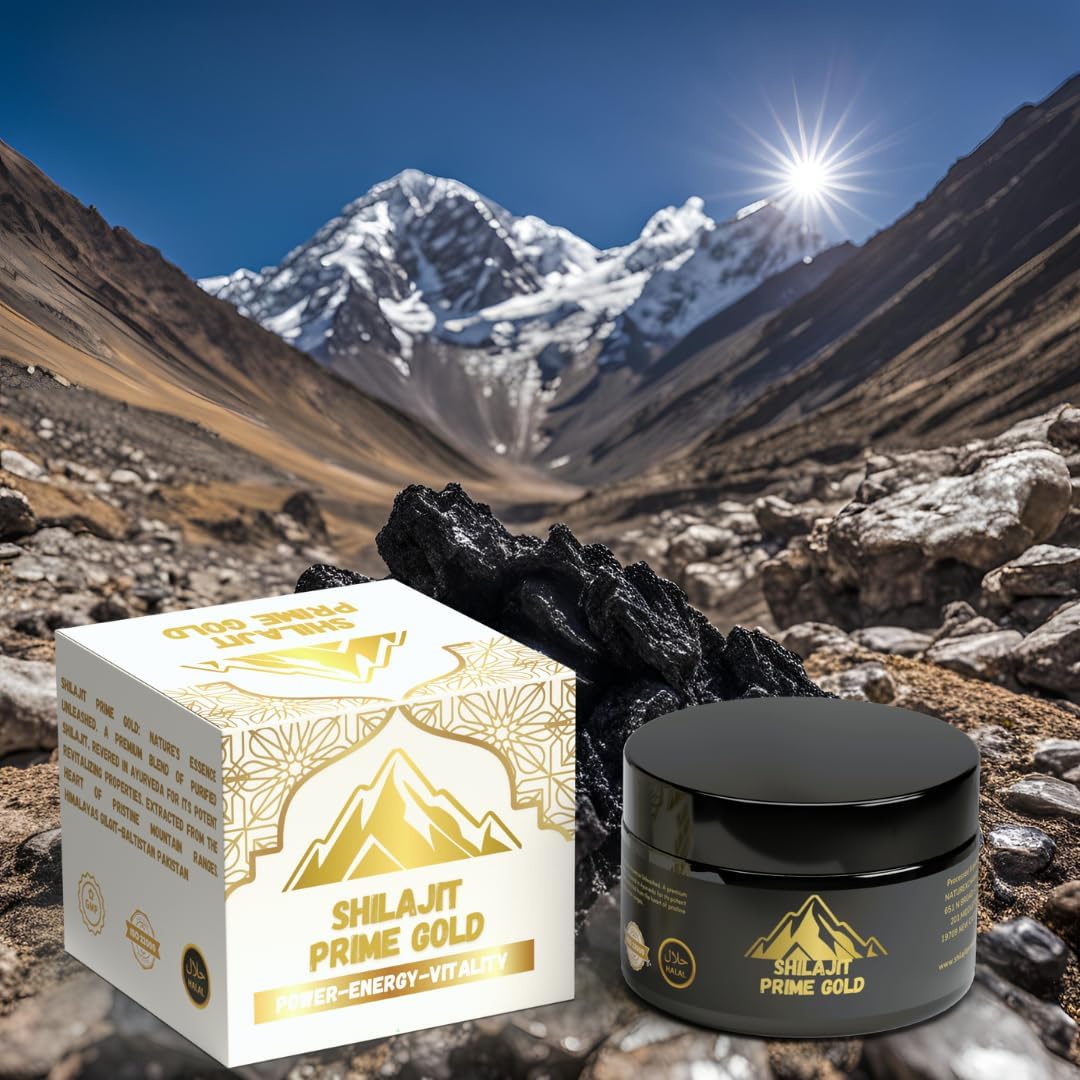 Prime Gold Shilajit - Pure 30g Resin for Energy & Wellness | Natural Himalayan Supplement Boosts Immunity, Stamina, and Performance - Organic Fulvic Acid Rich Mineral Pitch | Buy Now!