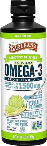 Barlean's - Barlean’s Óleo de Peixe Líquido de Limão Siciliano de Alta Potência, 1500mg de EPA – Ômega 3