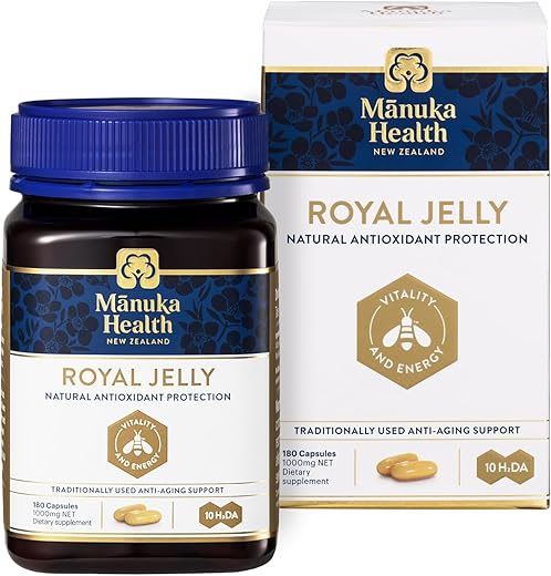 Cápsulas de Geléia Real, 1000mg NET – 180 Unidades (Fornecimento de 3 Meses) – Suplemento Tradicional Anti Envelhecimento da Nova Zelândia - Manuka Health