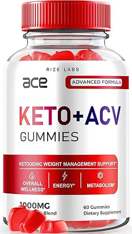 rize labs - Ace Keto ACV Gummies – Perda de Peso Avançada com Vinagre de Maçã em Gomas 1000mg (60 Gomas)
