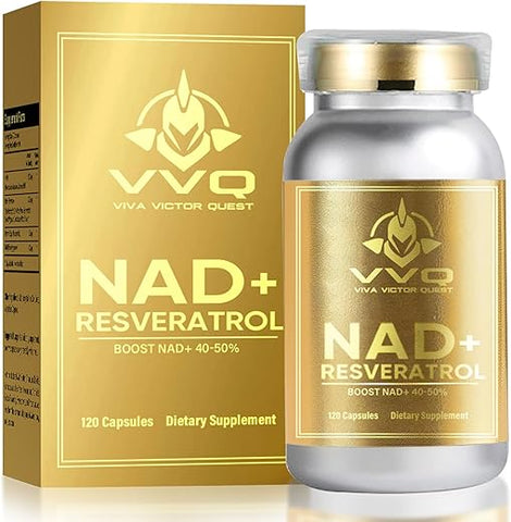VVQ - NAD 1000 mg | Pontecy NAD Mais Alto | Absorção Máxima | Suplemento Puro de NAD | Energia e Reparo de DNA, Defesa contra o Envelhecimento, Função Cerebral | 120 Cápsulas