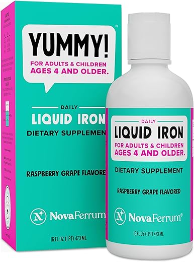 Yummy 473 ml | Suplemento Líquido de Ferro para Mulheres e Homens - NovaFerrum