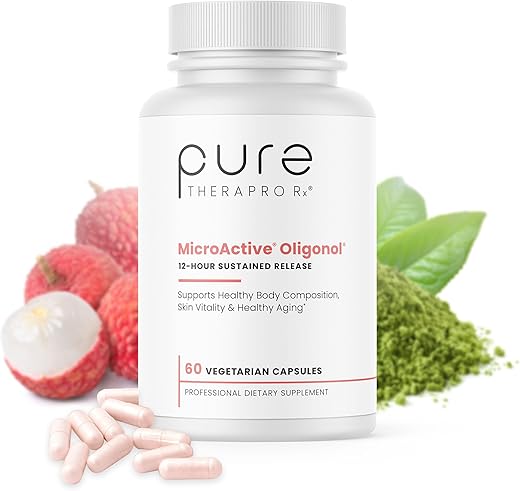 Pure Therapro Rx - Pure TheraPro Rx MicroActive Oligonol | Suplemento Polifenólico Clinicamente Comprovado para Apoiar a Composição Corporal
