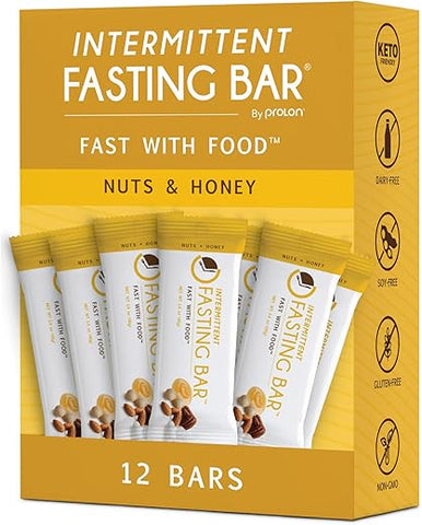 ProLon - Prolon Fast Bars | Keto, Sem Glúten, Sem Lactose, Proteína Vegetal, Barras para Jejum Intermitente | Desenvolvidas para Não Interromper o Jejum | Castanhas | 100g