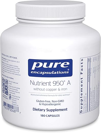 Nutrient 950 A Sem Cobre – Fórmula Completa de Vitaminas e Minerais – 60 Cápsulas - Pure Encapsulations