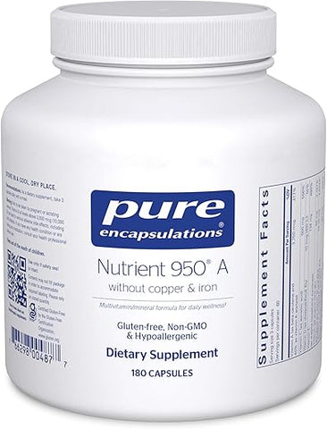 Nutrient 950 A Sem Cobre – Fórmula Completa de Vitaminas e Minerais – 60 Cápsulas - Pure Encapsulations