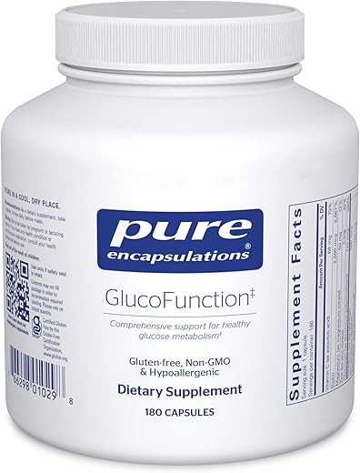 GlucoFunction | Suporte abrangente para o metabolismo saudável de carboidratos | 180 Cápsulas - Pure Encapsulations
