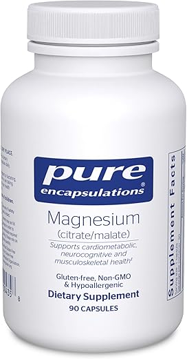 Magnésio (Citrato/Malato) – Suplemento de Magnésio para Apoiar a Utilização de Nutrientes, Energia e Ossos - Pure Encapsulations