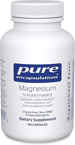 Magnésio (Citrato/Malato) – Suplemento de Magnésio para Apoiar a Utilização de Nutrientes, Energia e Ossos - Pure Encapsulations