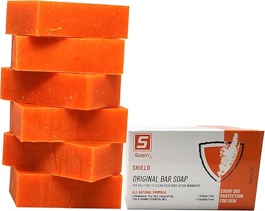Sabonete em Barra Solpri Shield Limão Capim-Limão Tea Tree Eucalipto 120g (Pacote com 6)