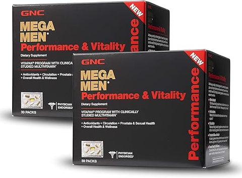 Mega Men Performance Vitality – 30 Packs: Energia e Desempenho para Homens – 900g - GNC