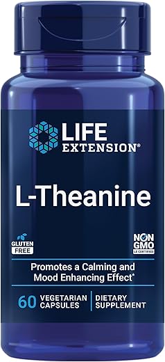 L-Theanine 100 mg – 60 Cápsulas Vegetarianas – Suporte Calmante - Life Extension