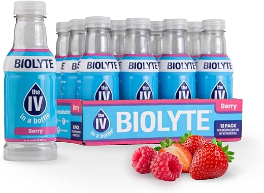 Bebida Eletrolítica – Hidratação Rápida – Sabor Berry, 12-Pack - BIOLYTE