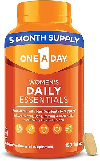 ONE A DAY - Multivitamínico One-A-Day para Mulheres – Essenciais Diários, Vitaminas para Apoiar Cabelos e Pele