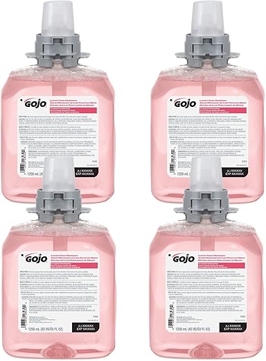 Gojo - Sabonete Espuma de Luxo GOJO FMX-12, Aroma de Cranberry, Certificado EcoLogo, Refil de Sabonete em Espuma de 1250 mL para Dispenser GOJO FMX-12 (Pacote com 4) – 5161-04