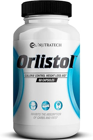 Atrafen - NUTRATECH Orlistol – Bloqueador de Carboidratos e Gorduras para Perda de Peso e Supressor de Apetite. Excelente para a Dieta Keto e para Voltar à Cetose