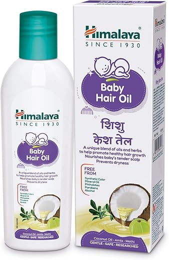 Óleo de Cabelo para Bebê Himalaya, 200ml – Nutrição e Cuidado para os Fios