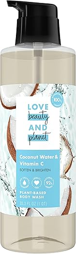 Body Wash Coco e Vitamina C 950ml – Pele Suavizada e Visivelmente Radiante. Ingredientes Naturais e Limpeza à Base de Plantas - Love Beauty And Planet