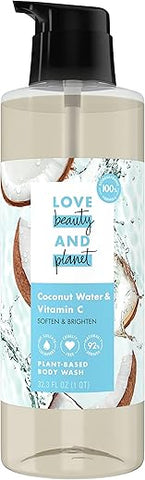 Body Wash Coco e Vitamina C 950ml – Pele Suavizada e Visivelmente Radiante. Ingredientes Naturais e Limpeza à Base de Plantas - Love Beauty And Planet