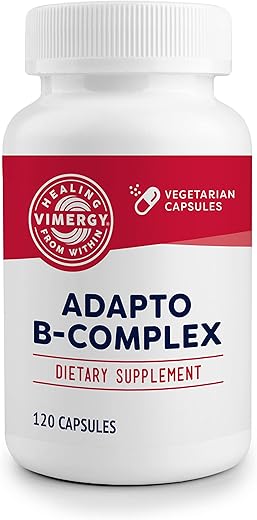 Adapto B Complex – 120 Porções – Alta Potência com 8 Vitaminas B, Rhodiola – Marca Vimergy - Vimergy