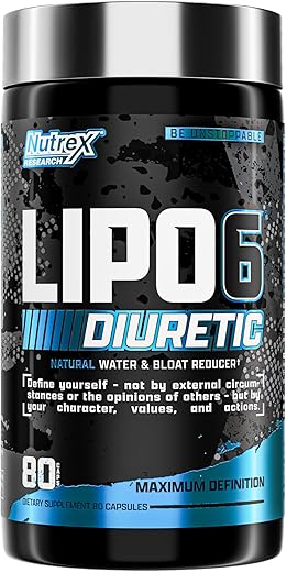 Lipo 6 Black Diurético em Cápsulas (80 unid) – Reduz o Inchaço e o Peso da Água - Nutrex Research