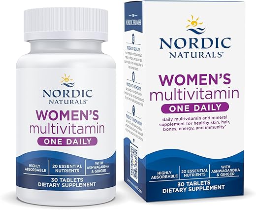 Multivitamínico Feminino Diário – Pele, Cabelo, Energia – 60 cápsulas - Nordic Naturals