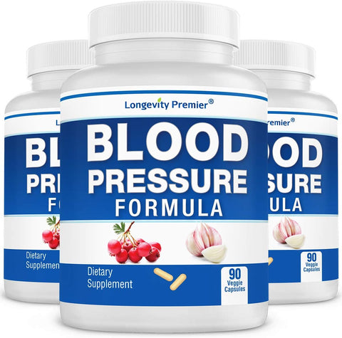 LONGEVITY PREMIER NUTRACEUTICALS INC - [3-Pack] Fórmula Longevidade para Pressão Arterial – 12 Ervas Naturais. Suporte Dietético